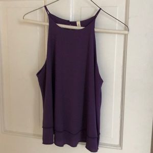 Violet purple double-later tank top
